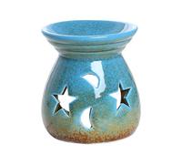Porte-encens en céramique Magnifiquement Artisanal Comprenant des brûleurs à Huile Essentielle étoile et Lune, Parfaits pour Les méditations