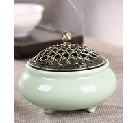 Porte Encens en Céramique Maison et Méditation Support Encens Baton Cône Bruleur Encens mit Coton Ignifuge Purification de l'air pour Salle de Yoga Aromathérapie et Pleine Conscience Salon