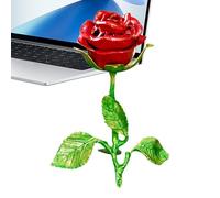 Porte-encens en d'aluminium avec motif rose