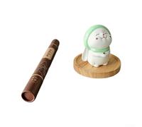 Porte-encens en résine avec attrape-cendres, pour décoration de style zen pour la méditation, brûleur compact de 9 cm pour table de chevet
