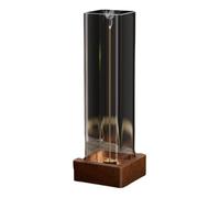 Porte-encens moderne avec récupérateur de cendres en verre amovible, plateau en bois, brûleurs d'encens pour décoration d'intérieur, attrape-cendres en verre