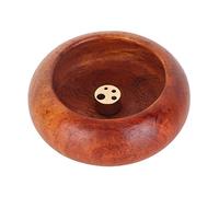 Porte-encens rond - Mini brûleur d'encens vietnamien, fait maison, en bois - Plat d’encens - Récipient d’encens