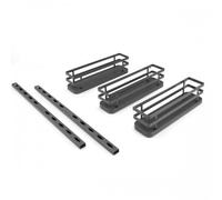 Emuca - Support à épices avec 3 étagères pour Meubles de Cuisine, étagère Mural pour Pots à épices, Acier, Gris Anthracite.