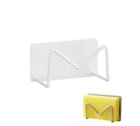 Porte-Éponge Auto-Adhésif pour Évier en Acier Inoxydable - 9x4,5x5 cm, Sans Perçage, Design V pour Drainage et Ventilation, Polyvalent pour Cuisine, Salle de Bain, Dormitories et Camping-Cars (1PCS)
