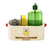 Porte-éponge auto-drainant - Étagère de rangement pour évier de cuisine, comptoir amovible pour brosse à vaisselle, savon, brosse à récurer, outils de nettoyage, panier d'évier peu encombrant pour un