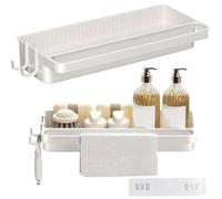 Porte éponge Cuisine, Organisateur d'évier en Plastique, Rangement multifonctionnel pour ustensiles de cuisine et salle de bain, Mo