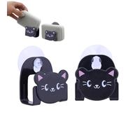 Porte - éponge de cuisine, 2pcs porte eponge evier cuisine, mignon chat en forme de robinet porte, savon douche aspirateur organisateur évier de cuisine ventouse panier en forme de porte,6 x 6,5 cm