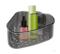 Porte-éponge de cuisine, organiseur d'angle d'évier, panier de rangement, design compact, base drainante d'eau, installation facile, aspect élégant, parfait pour salle de bain, dortoir, ferme, 15,5 x