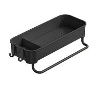 Porte-éponge de lavabo de Cuisine - Pas de Caddie à Plat Mural de Forage, Crochets Compression - Rangement | Organisateur de Cuisine de Sauvegarde de l'espace, Pinceau de Rack de Drainage de