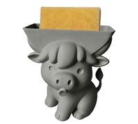 Porte-éponge pour évier de cuisine Accessoires d'évier imprimé 3D W | Rustique sur l'éponge dans le bétail de montagne pour les amateurs d'Écosse résidents d'appartement de propriétaires