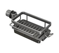 Porte-Éponge Pour Évier De Cuisine Rangement Robuste Sans Perçage Égouttoir | Rangement évier accessoires cuisine Pour Savon Brosse Grattoir Torchon Foyer Cellier Salle De Bain Robinet Gris à droite