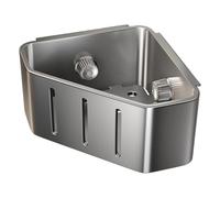 Porte-éponge pour évier de cuisine - Rangement triangulaire d'angle avec ventouse, support organisateur d'éponge d'évier, porte-brosse à savon de drainage | Outil de rangement de cuisine peu encombran
