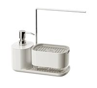 Porte-éponge pour évier - Organiseur de Cuisine et Porte-Savon de Salle de Bain | Caddy de Rangement avec Distributeur de Bouteille pour shampooing, éponges, idéal pour Les dortoirs, Appartements