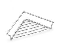 Porte-éponge triangulaire en acier inoxydable | Plateau de rangement à lattes ouvertes pour évier de cuisine - Antirouille - Compact - 310 mm