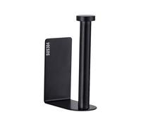 Porte-Essuie-Tout Extra Large En Acier Inoxydable Avec Étagère Pour Rouleaux De Papier Hygiénique - Élégant Rangement De Salle De Bain Noir