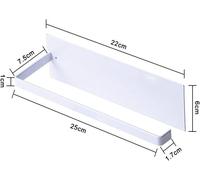 Porte-essuie-tout mural en métal blanc, support sans perçage pour cuisine, rouleau de papier essuie-tout auto-adhésif