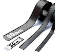 Porte-étiquette magnétique Profilé en C - Largeur 30 mm - Rouleau de 50 mètres - C-Profilé magnétique en caoutchouc aimanté avec papier et PVC transparent - Bande d'étiquettes magnétique en rouleau