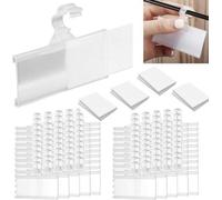 Porte-étiquettes en plastique transparent, 50 pièces, réutilisables