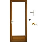 Porte Fenetre Bois 1 Vantail H205 x L80 Tirant Droite Cotes Tableau + poignee et Barillet (ref 01245F924)
