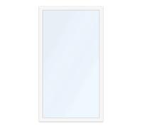 Porte-fenêtre PVC 120x215 cm, aluplast IDEAL 4000, blanc, 1 vantail, vitrage fixe, configuration personnalisée