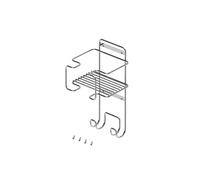 Emuca - Porte-fer et planche à repasser, Acier, Chromé