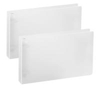 Porte fiches, organiseur et boîte pour fiches avec séparateurs, matériau PP, capacité de 120 cartes, comprend 2 classeurs horizontaux A5 à 2 trous, pour notes, recettes et études