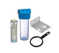 Porte-filtre à eau 9 pouce 3/4-20/27F avec cartouche anti-calcaire, équerre et clé