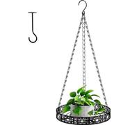 Porte-fleurs ronds pour balcon et jardin, noir