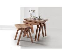 Porte-fleurs Tables d'appoint Tables en bois Set de tables d'appoint Table basse 3pcs.