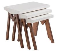 Porte-fleurs Tables d'appoint Tables en bois Set Table d'appoint Table basse 3pcs.