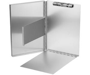 Porte-formulaire, en aluminium, avec compartiment