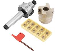 Porte-fraise à doigt - Porte-fraise à surfacer MT2-FMB22 + 400R-50-22 Fraise mousse CNC + 10 pièces APMT1604 carbure.