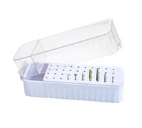 Porte-Fraises Pour Ongles - Porte-Outils À 40 Emplacements | Boîte De Rangement Avec Couvercle Transparent Anti-Poussière Pour De Meulage Et Soin Des Cuticules | Organisateur - Manucure