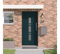 vidaXL Porte d'entrée PVC 98 x 208 cm Anthracite