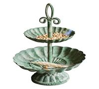 Porte-fruits Plateau de stockage pour gâteaux en o Plateau en métal Vintage à 2 niveaux, assiette d'exposition de bijoux, assiette à Dessert Antique, assiette à collation, bureau à domicile, articles