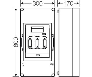 Porte-fusible 1xNH2 3 pôles 400 PE+N - Couvercle de disjoncteur 400A avec fusible Mi 5452