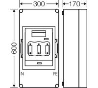 Porte-fusible 1xNH2 3 pôles 400 PE+N - Couvercle de disjoncteur 400A avec fusible Mi 5452