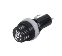 Porte-fusible à montage sur panneau pour fusibles en verre 10 A 250 V avec bornes à souder et capuchon pour types 5 x 20 mm et 6 x 30 mm (6 x 30)