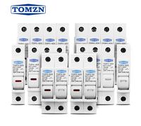 Porte-fusible CC TOMZN 1P 2P 3P 4P 1100V 10*38mm Haute Tension PV TOPV-32X Base Protection Système Photovoltaïque GPV NOUVEAU 4P With LED