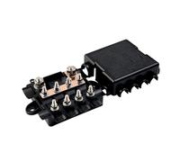 Porte-Fusible Offgridtec Pour Fusibles 1X Mega + 4X Midi, Avec Jeu De Barres, Boîtier En Polyamide Avec Couvercle, Fusible De Distribution D'Énergie Robuste Pour Circuits Hauts Et Moyens