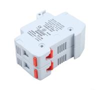 Porte-fusible solaire 2P avec LED 1000 V CC pour fusibles PV 10 x 38 mm | Compatible avec iec 60269-6, montage rail DIN 35 mm, capacité 15-32 A, plastique haute température, comprend 2 fusibles