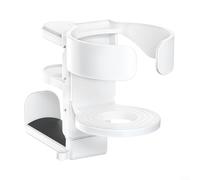 Porte-gobelet 2 en 1 pour dessous de bureau et casque avec pince réglable pour bureau ou table - Organiseur de bureau en ABS pour tasses, bouteilles d'eau, manettes de jeu et stylos, 13 x 10 x 9 cm