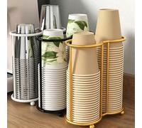 Porte-gobelet en métal, design à double couche, gain de place, stable et sans vacillement, support de gobelet de comptoir, peint multicouche, imperméable, ventilé, antibactérien, boîte de rangement po