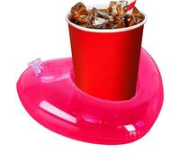 Porte-gobelet flottant pour piscine - Table flottante en PVC design cœur | Porte-gobelet gonflable pour piscine, mer, lac, rivière, , spa et activités aquatiques