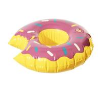 Porte gobelet gonflable Donut - Diam. 17 cm - Rose