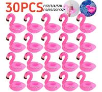 Porte-gobelet gonflable en PVC pour piscine, sous-verre flottant, jouet flamant rose, décoration de fête 5PCS