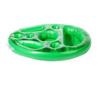 Porte-gobelet gonflable piscine 8 trous, bar flottant et plateau à boissons pour spa, plage et soirée piscine, vert