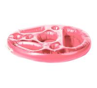 Porte-gobelet gonflable piscine - VIREXA - 8 trous - Bar flottant - Rose - Léger et transportable