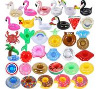 Porte-gobelet gonflable, porte-gobelet de piscine gonflable, dessous de verre gonflable, dessous de verre flottant de diverses formes, convient pour la piscine, la plage, les vacances, les cadeaux de