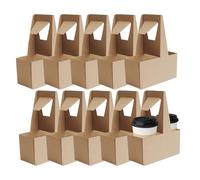 Porte-gobelet - Porte-gobelet en Carton Solide, Porte-boîte à Boissons, Organisateur de Boissons | Porte-gobelet avec poignée pour Service de Livraison, café, Restaurant, Bureau, Transport de